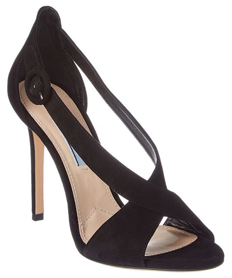 prada 105 suede heeled sandal